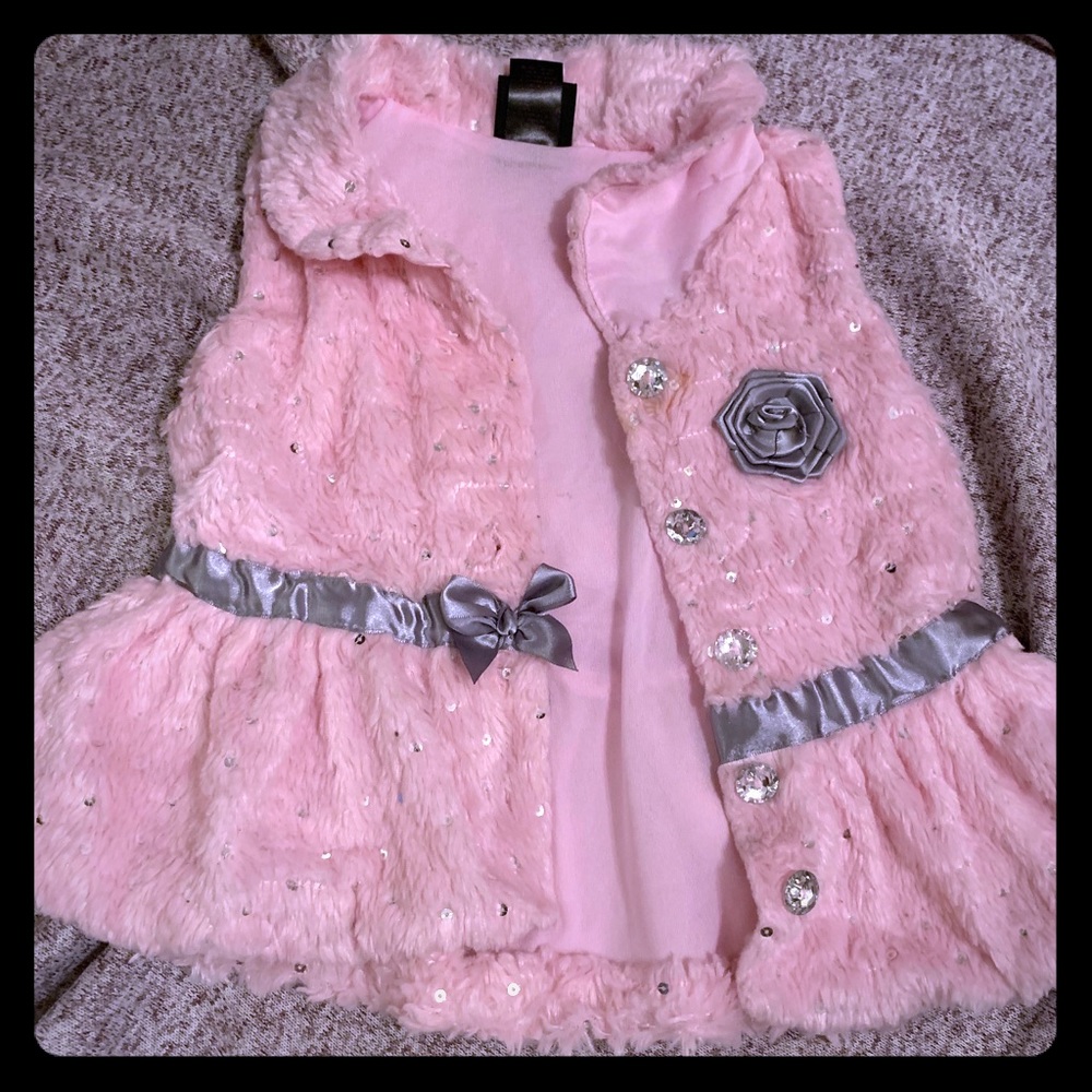 Girls Pink Fashion Vest